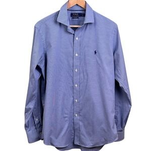 Polo Ralph Lauren Performance Blue Check Blue Pony Long Sleeve Medium Read